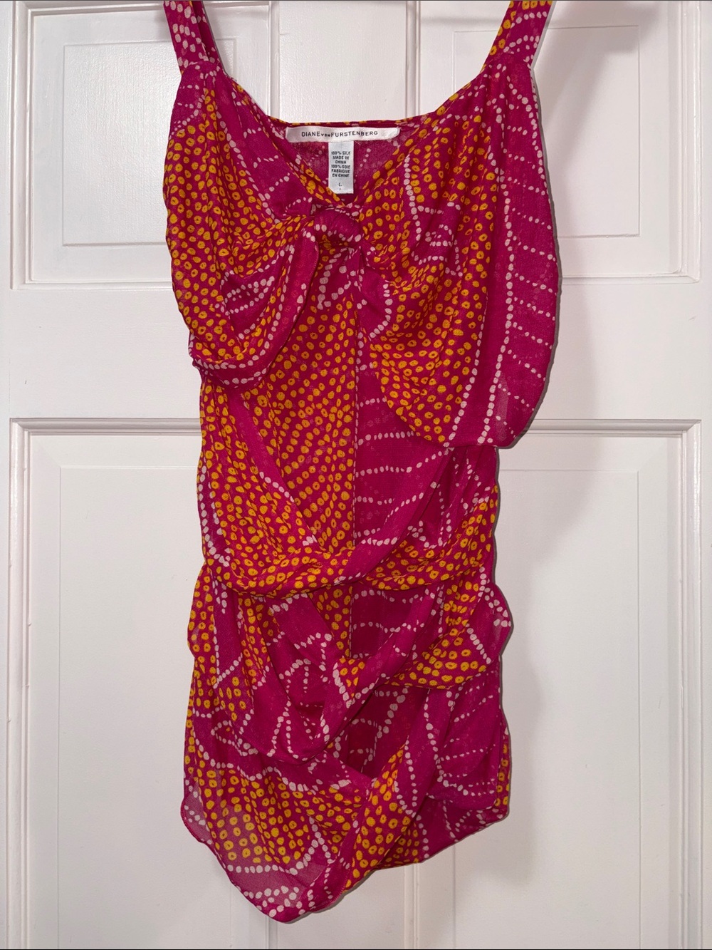 Diane von Furstenberg Silk Printed Tank- vintage - Picture 4 of 8